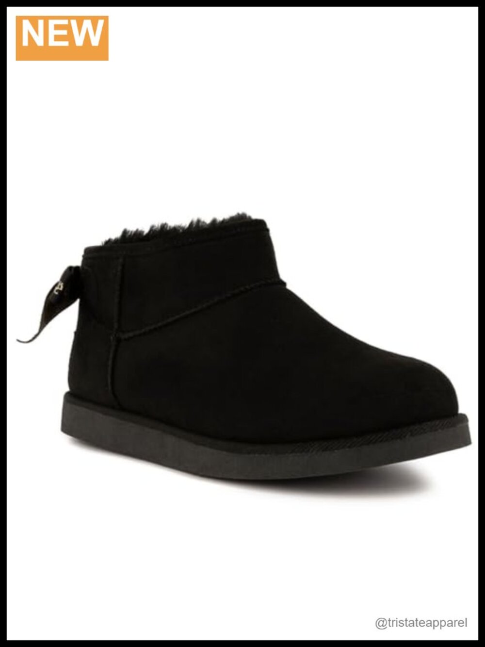 Women Slip On Winter Boots Microsuede Insulated Faux Fur Ankle Booties